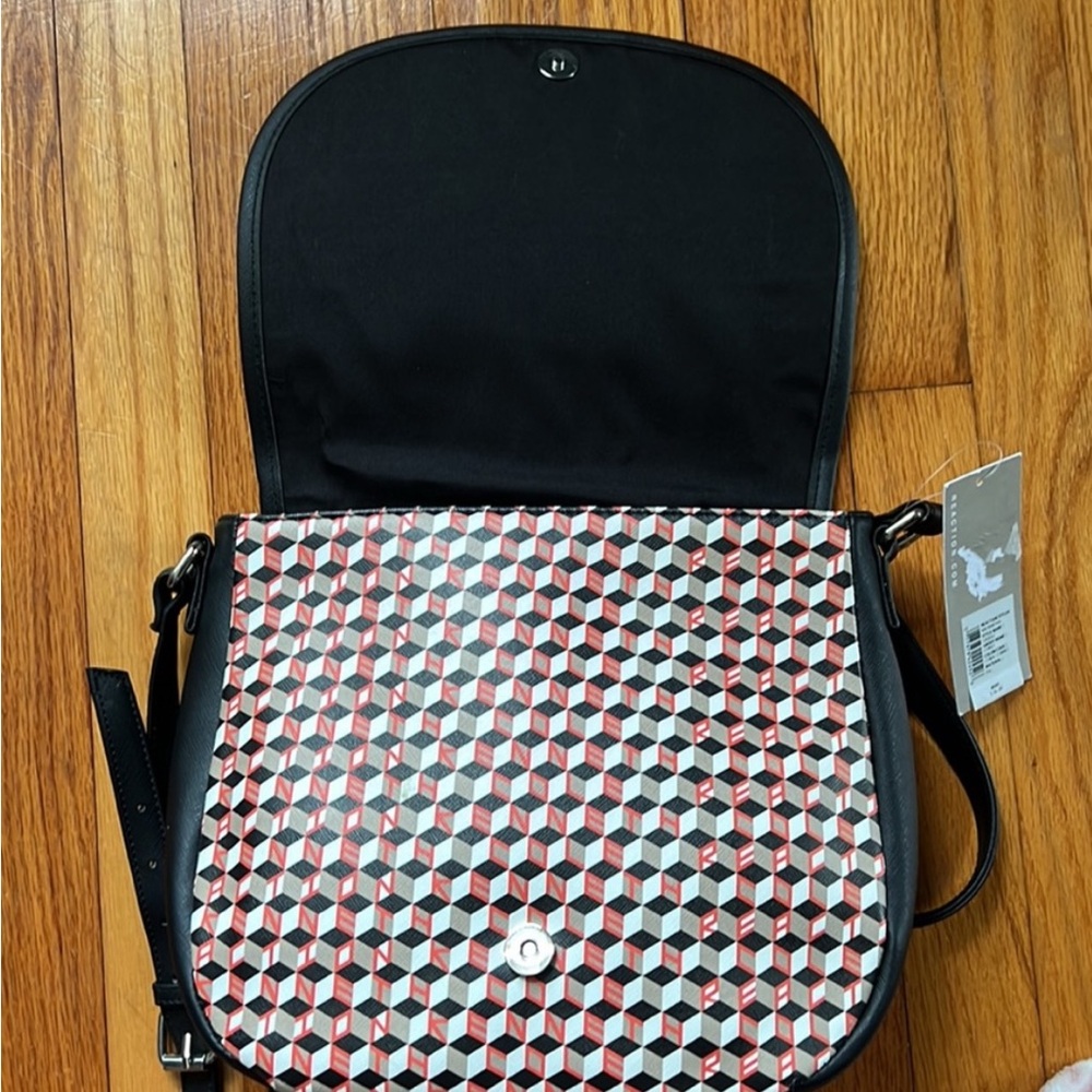 Kenneth Cole Geometric Block Pattern Crossbody Bag - Picture 4 of 10